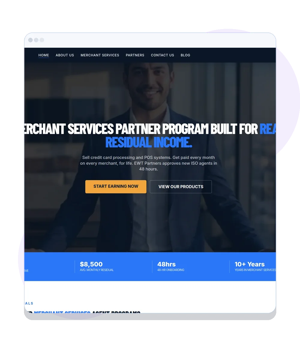 EWT Partners portal visual