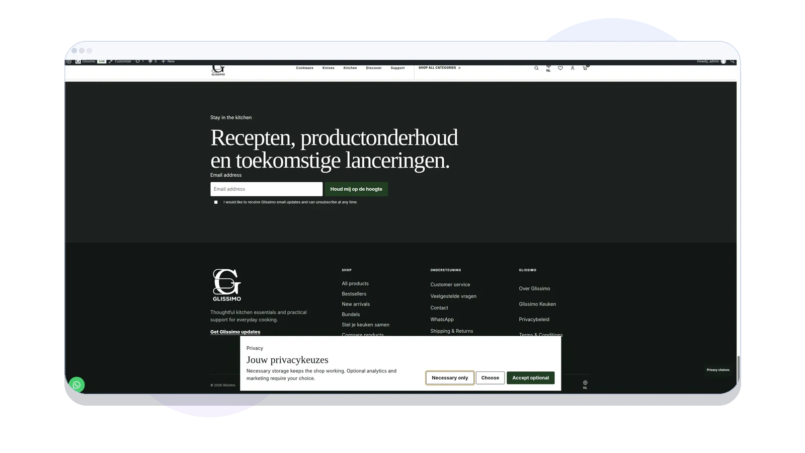 Glissimo theme visual