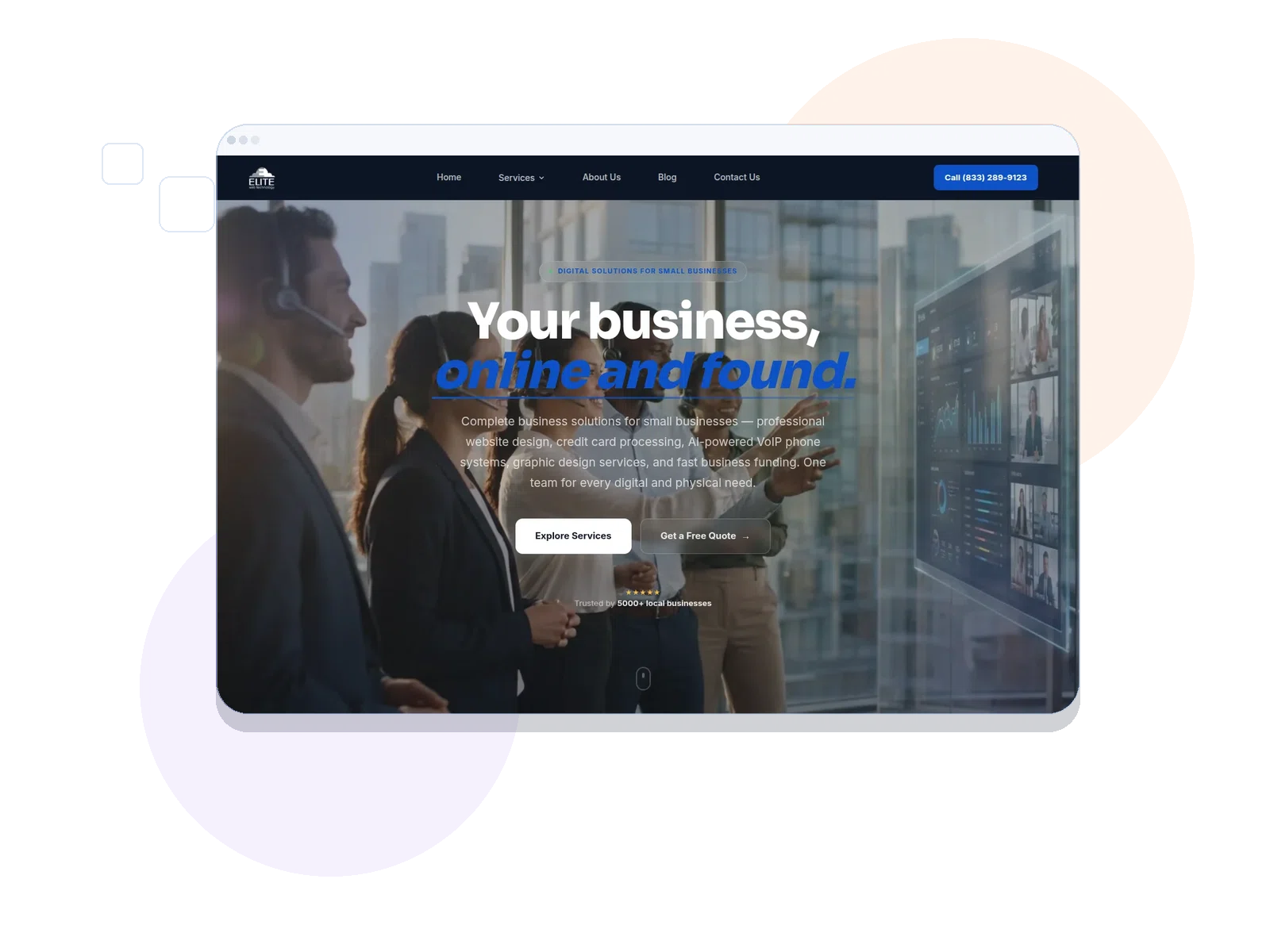 Elite Web Technology case study visual