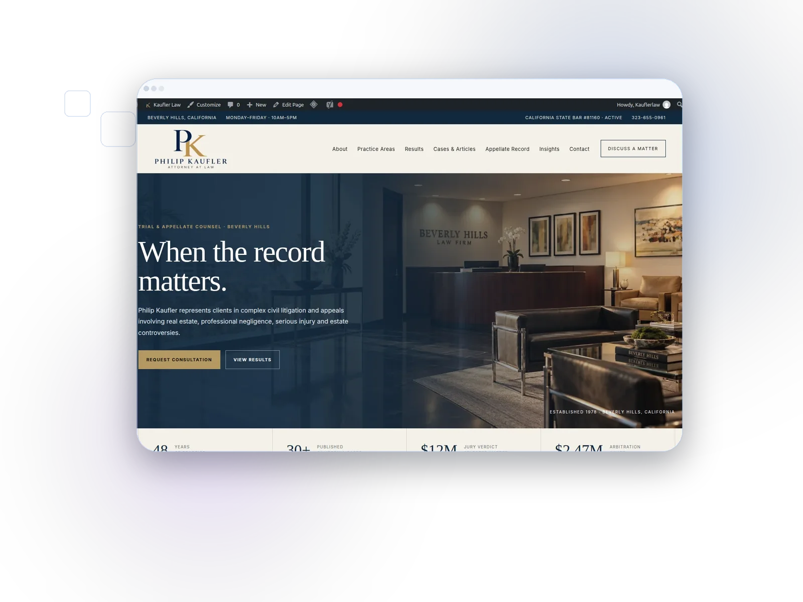 Philip Kaufler Law case study visual