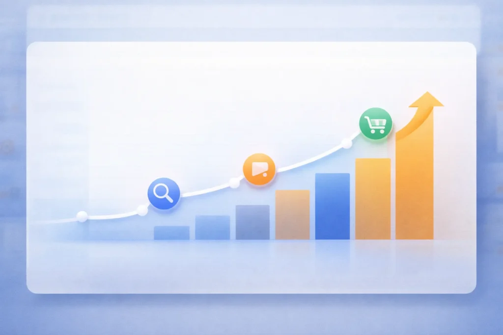 Amazon Product Listing Optimization chart showing ranking growth with proper optimization
