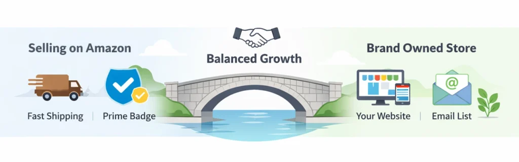 amazon marketplace and brand store hybrid strategy visual