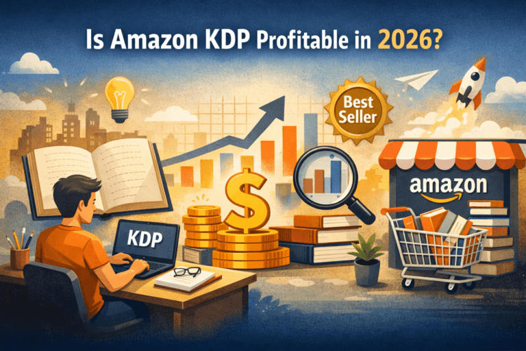 Amazon KDP publishing growth and profitability concept