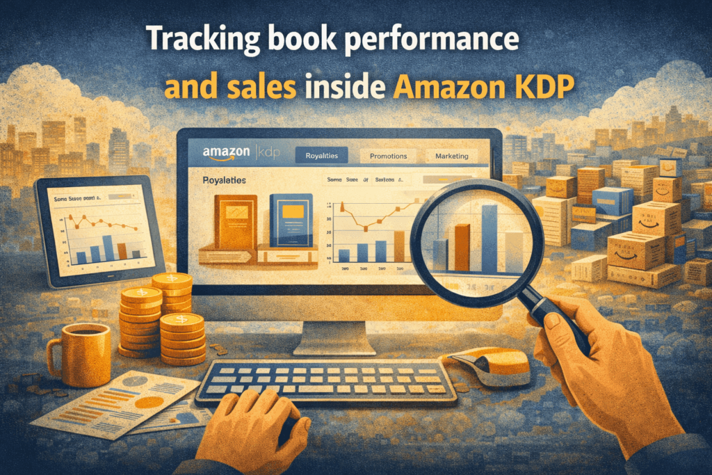 Amazon KDP tracking sales and book performance dashboard
