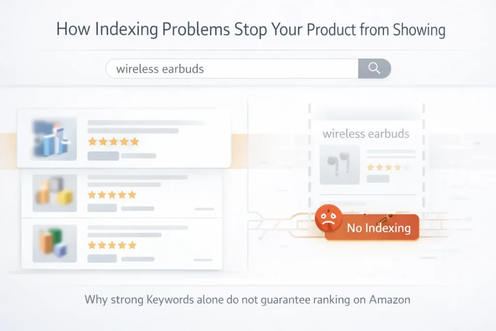 amazon indexing issues preventing product visibility