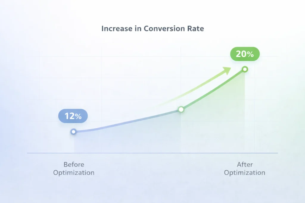 amazon listing conversion rate improvement chart after optimisation
