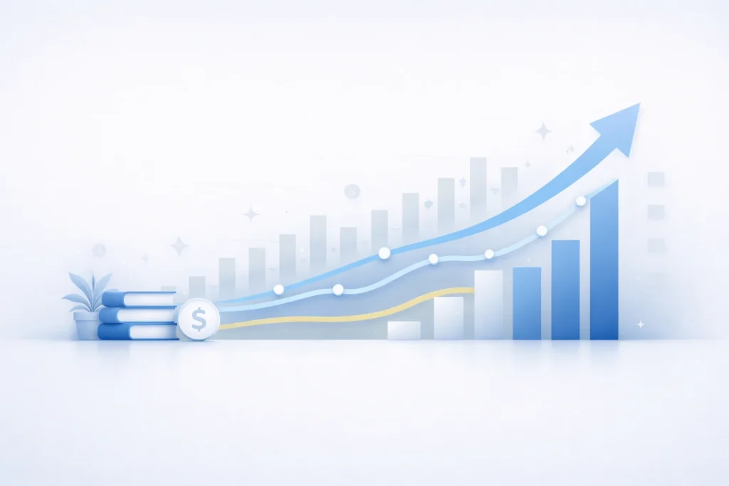 profitable kdp niches 2026 growth chart showing increasing demand