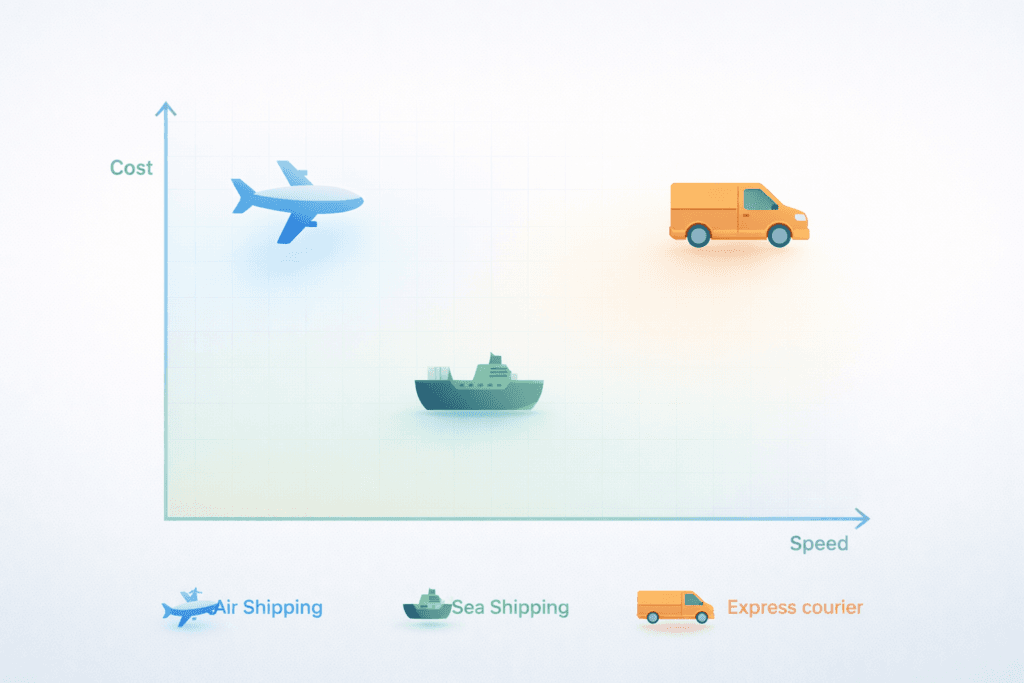 import products amazon shipping cost vs speed comparison chart