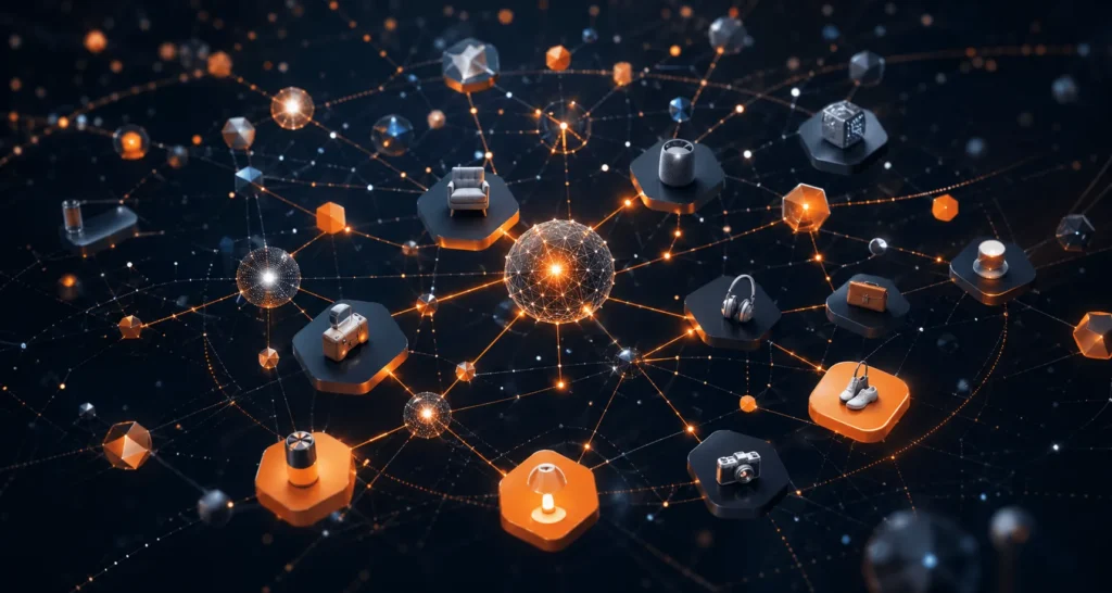 Visual representation of Amazon Cosmo AI ranking products based on semantic relevance and use-case fit