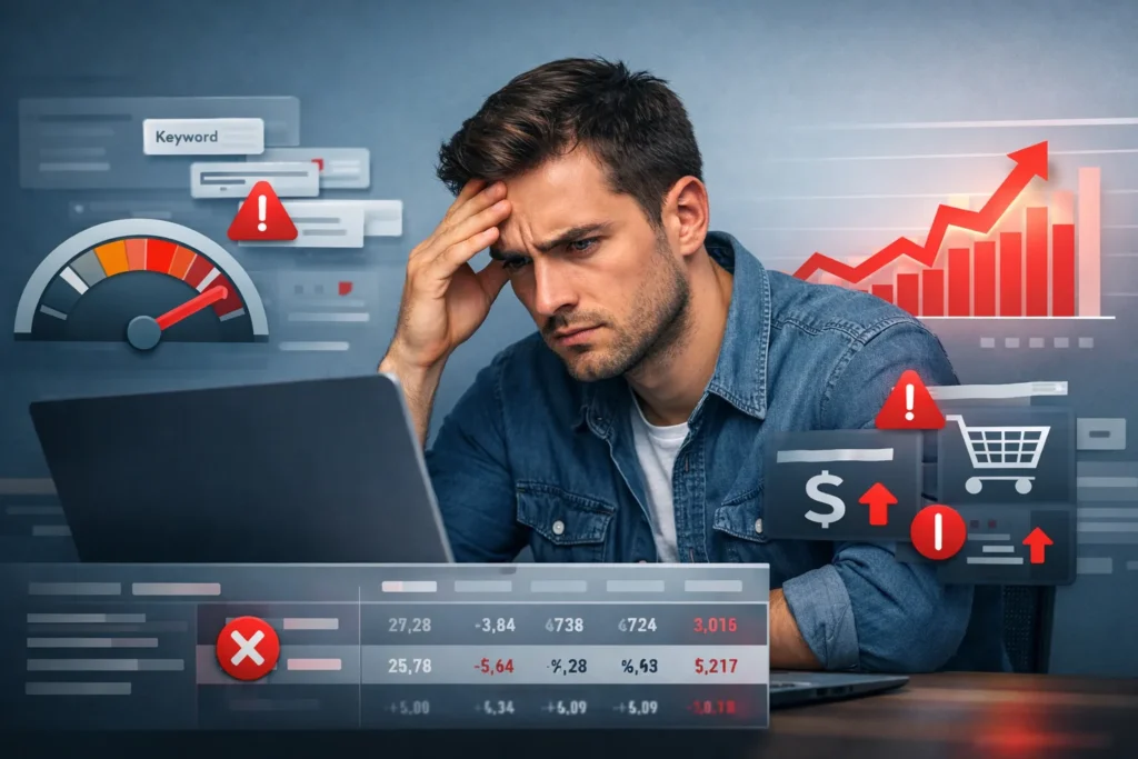 amazon ppc mistakes causing wasted ad spend and budget loss