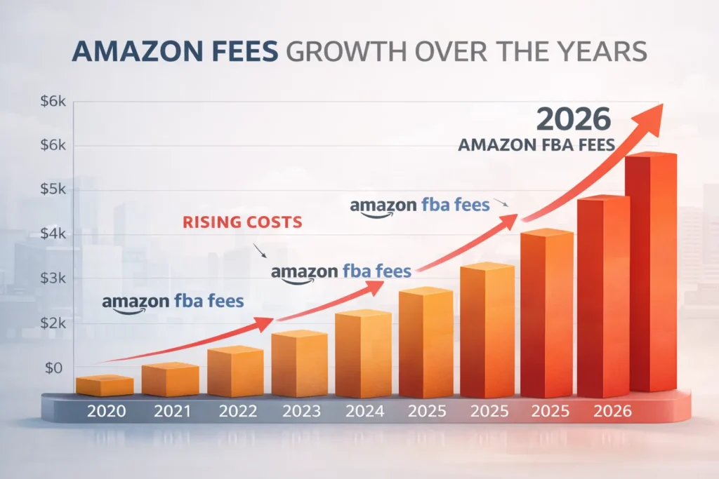 amazon fees increasing trend from past years to 2026