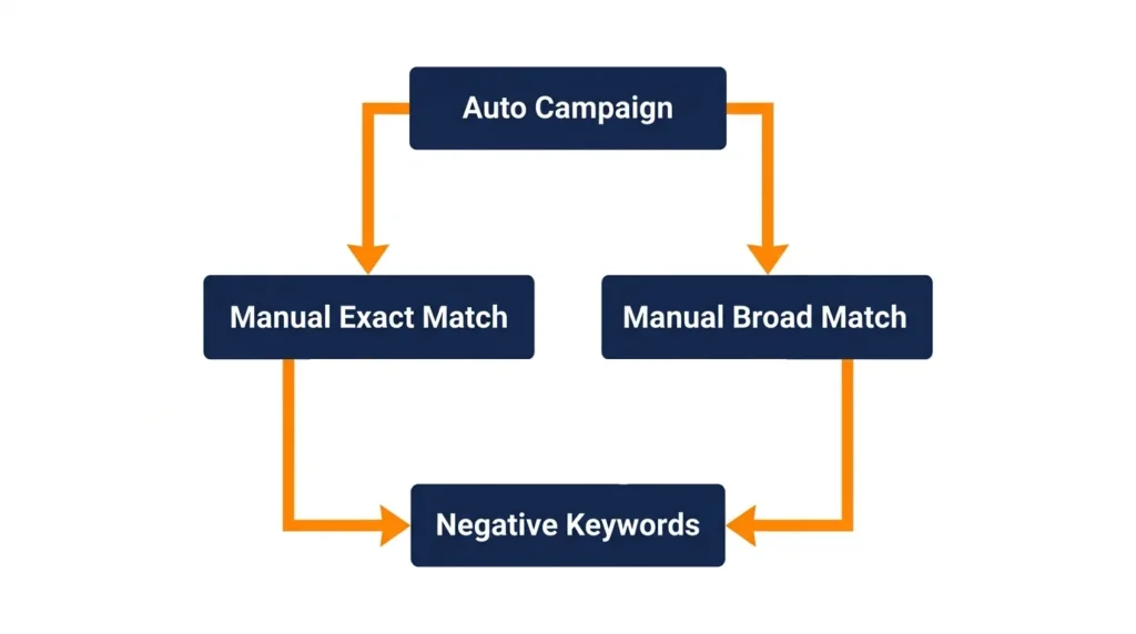Amazon Sponsored Products management campaign structure for outsource Amazon PPC management guide