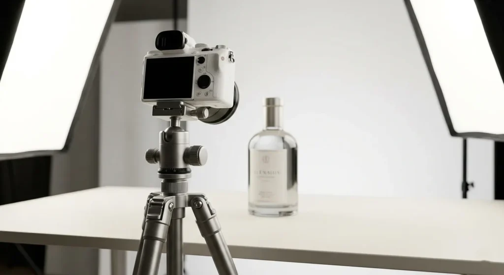 A studio setup for Amazon product listing optimization.