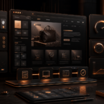 Premium dark copper ecommerce website operations dashboard for a WordPress 7.1 update